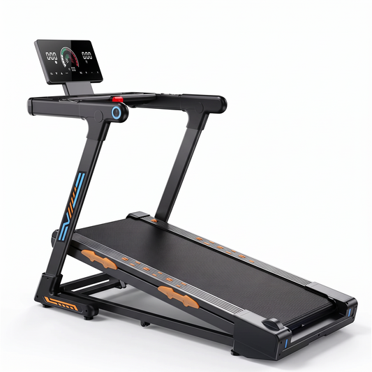 Tapis de course Stride Climb 24 à inclinaison automatique jusqu'à 24 %, sur fond blanc