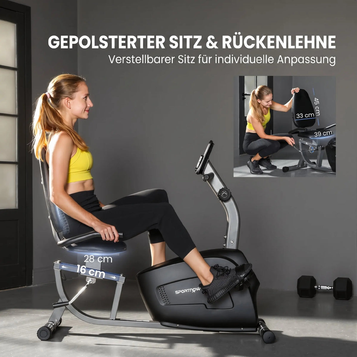 Vélo d'appartement semi-allongé Cadence Recline 8