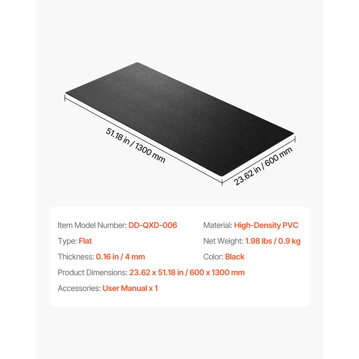Tapis de protection de sol pour tapis de course, rameur et vélo
