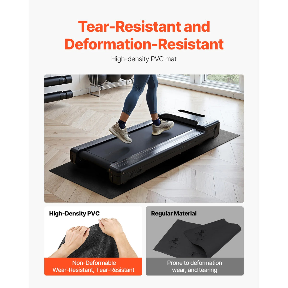 Tapis de protection de sol pour tapis de course, rameur et vélo