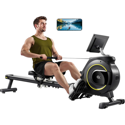 Rameur magnétique pliable Nautis M160 - fond studio blanc
